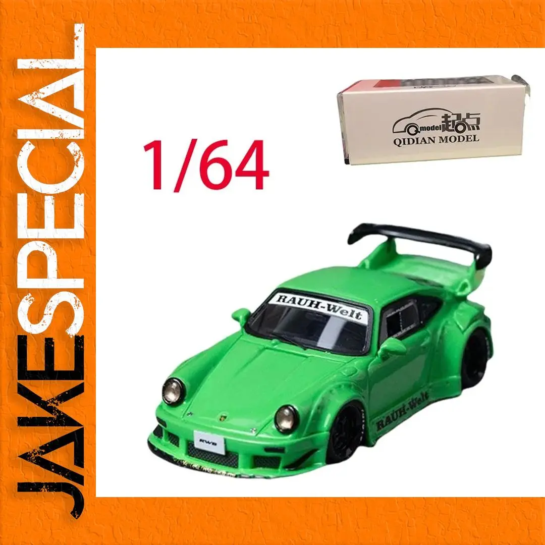 1/64 Scale Diecast Porsche 930 Model in Green 1 1/64 Scale Diecast Porsche 930 Model in Green