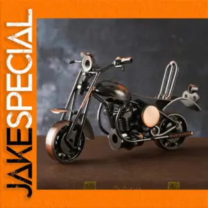 Retro Harley Motorcycle Cast Iron Figurine