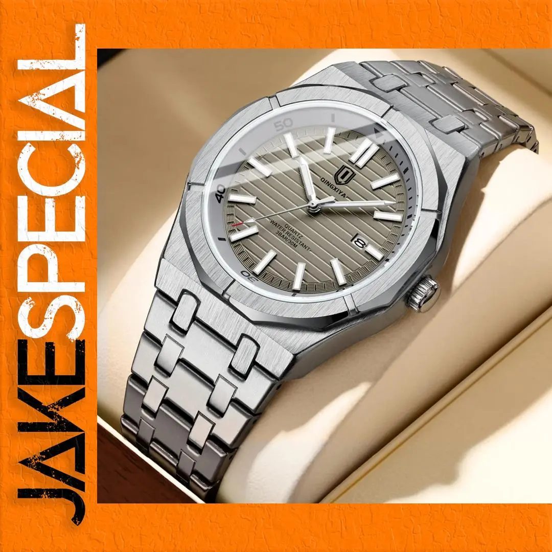Men's Quartz Watch with Stainless Steel Band 1 Men's Quartz Watch with Stainless Steel Band