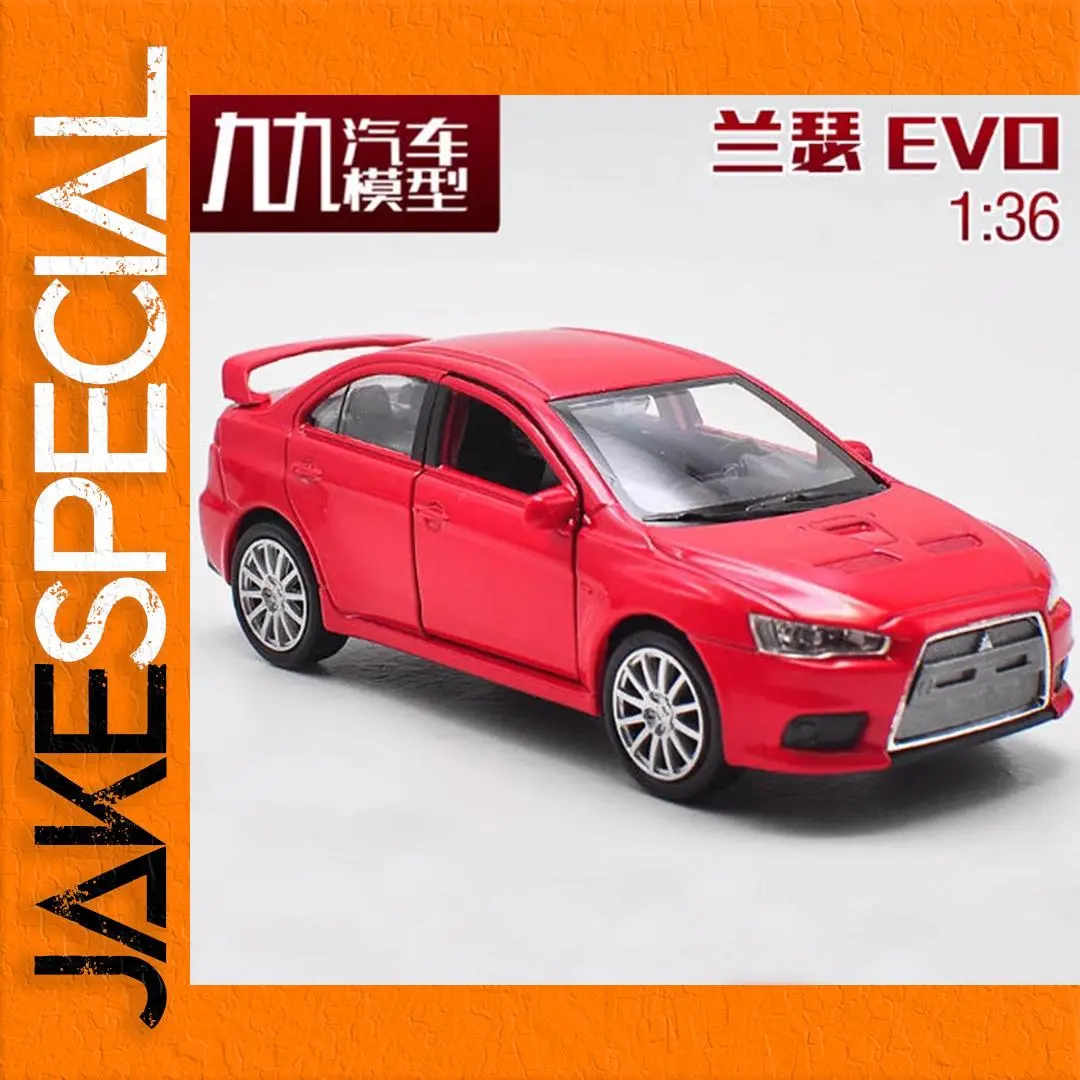 Welly 1:36 Lancer EVO Alloy Car Model Red 1 Welly 1:36 Lancer EVO Alloy Car Model Red
