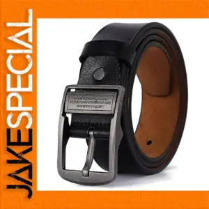 Genuine Leather Men's Belt in Black