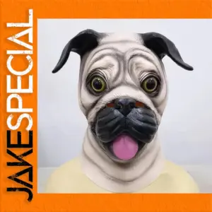 Pug Dog Latex Mask for Costume Fun