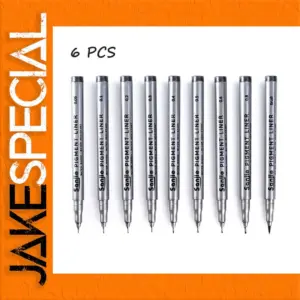 Set of 6 Precision Black Micro-Pens