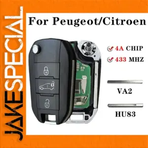 Flip Remote Car Key for Citroen Peugeot