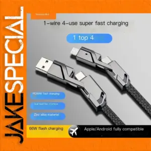 Metal Mecha 4-in-1 Charge Cord 60W 5A 2m