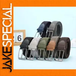 Elastic Woven Belt in Black or Gray Options