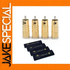 HiFi Silver-Plated RCA Male Plug Set 4pcs