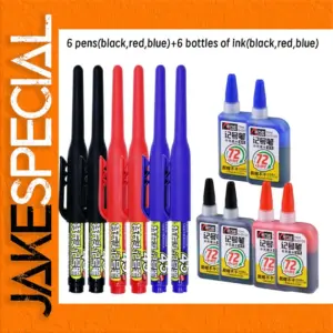 45mm Waterproof Long Head Marker Set of 6