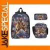 Vibrant 3-Piece Cosmic Backpack Set