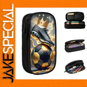 Soccer-Themed Pencil Case for Stationery Organization