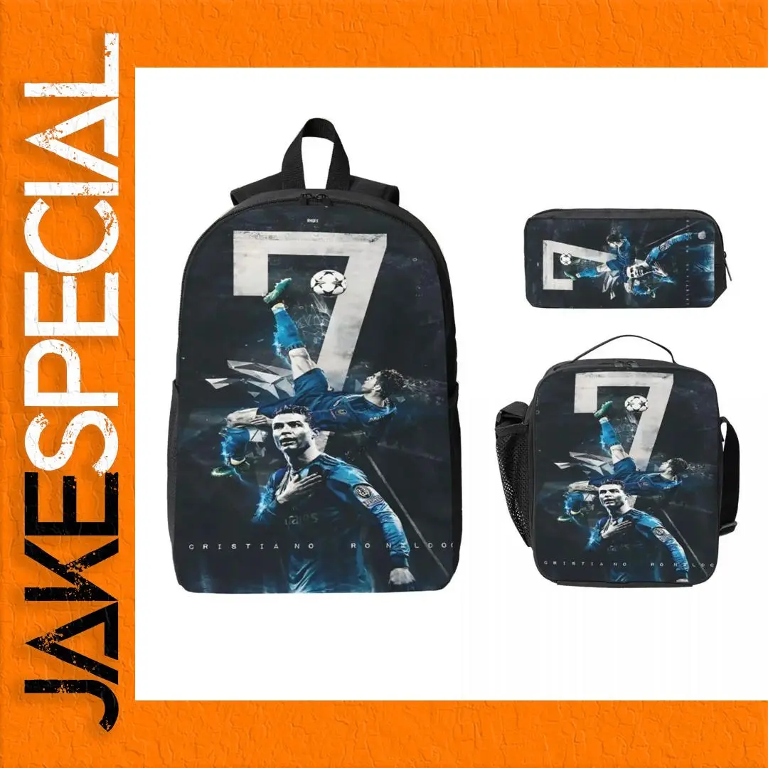 3-Piece Soccer-Themed Bag Set for School 1 3-Piece Soccer-Themed Bag Set for School