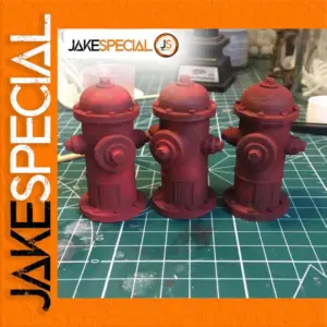 1/12 Scale Red Fire Hydrant Model for Figures