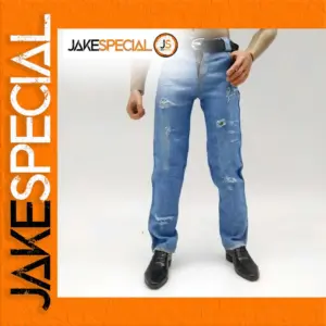 1/6 Scale Light Blue Ripped Jeans for Action Figures
