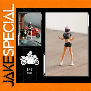 1:64 Scale Female Racer Miniature Figure