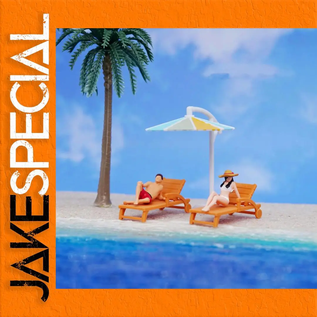 Resin Beach Diorama with Miniature Figures 1 Resin Beach Diorama with Miniature Figures