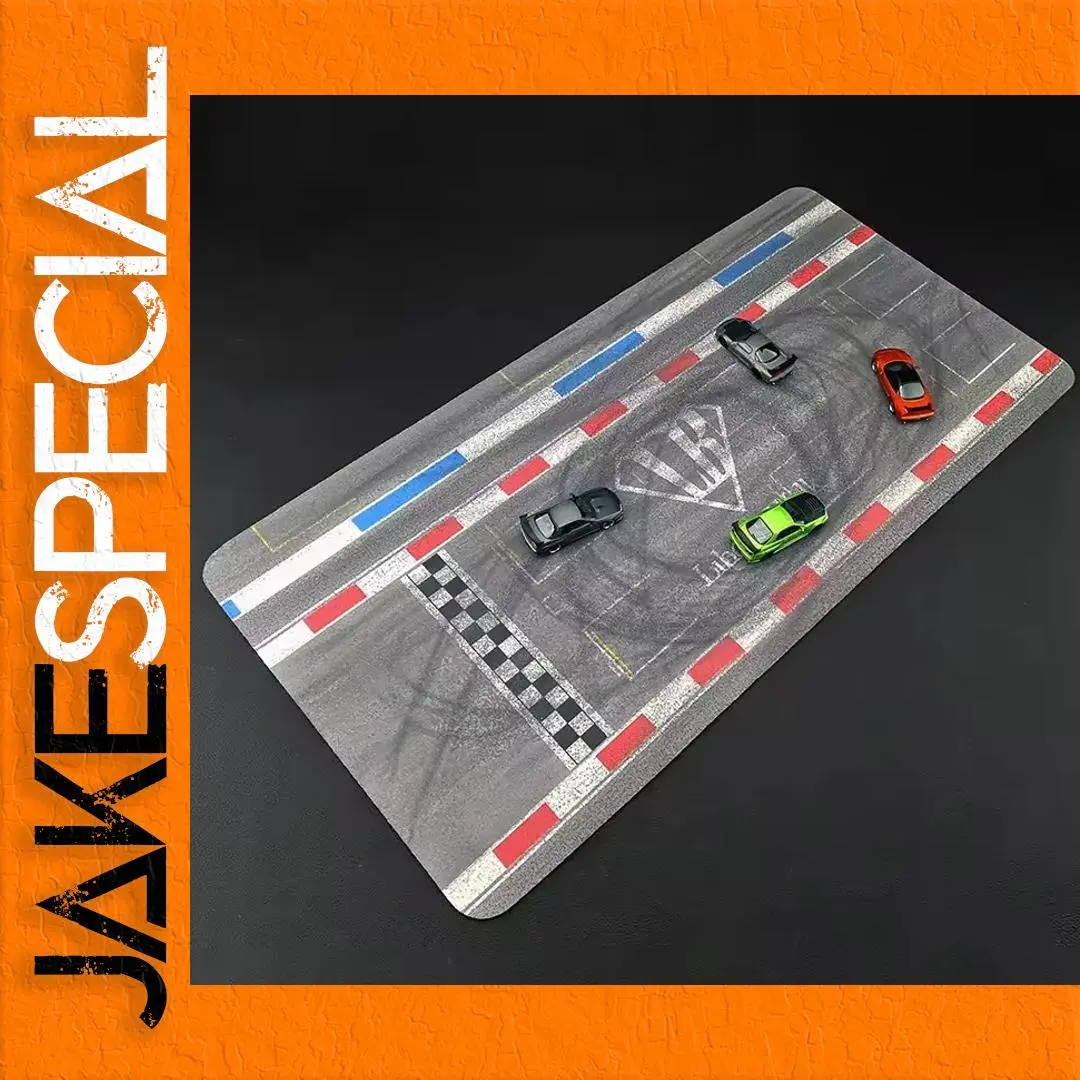 1:64 Scale Racing Scene Parking Lot Mat 60x30 cm 1 1:64 Scale Racing Scene Parking Lot Mat 60x30 cm