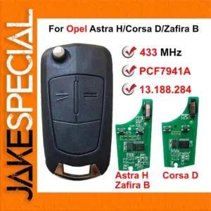 Opel Vauxhall Remote Flip Car Key 433 MHz