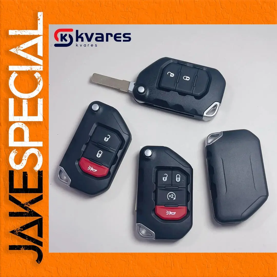 KVARES Keyless Flip Smart Key for Jeep Wrangler 1 KVARES Keyless Flip Smart Key for Jeep Wrangler