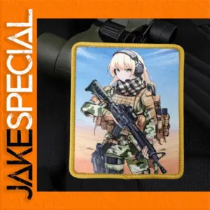 Machine Gun Girl Embroidered Patch