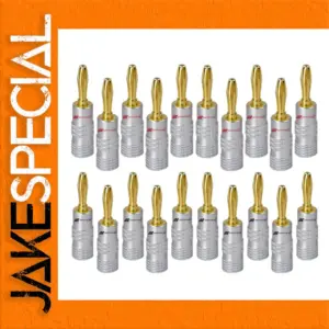 MATIHUR 24K Gold-Plated Banana Plugs Set 20 Pcs
