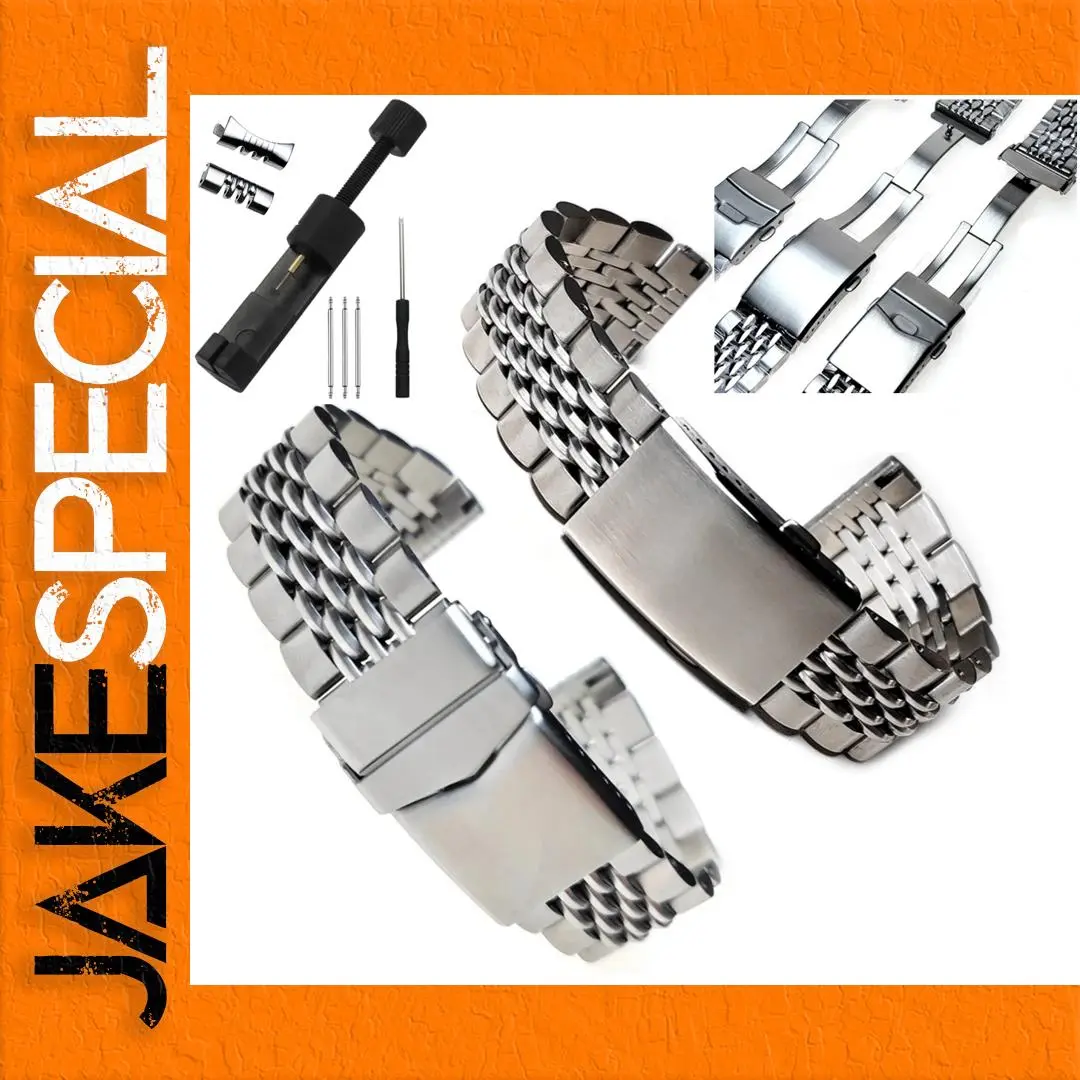 Luxury 316L Stainless Steel Watch Strap 20mm 22mm 1 Luxury 316L Stainless Steel Watch Strap 20mm 22mm