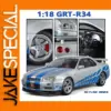 1:18 Nissan Skyline GTR-R34 Alloy Model Car