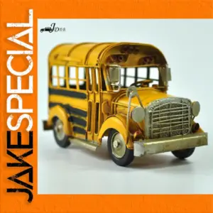 Retro Vintage Iron Bus Model Ornament