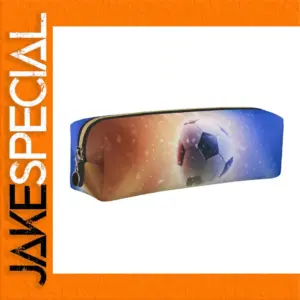 Creative Soccer Pencil Case with Zipper Closure