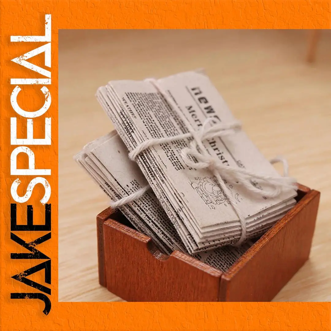 1/12 Dollhouse Miniature Retro Newspaper Set 1 1/12 Dollhouse Miniature Retro Newspaper Set