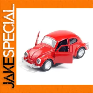 Vibrant Red Classic Beetle Car Model