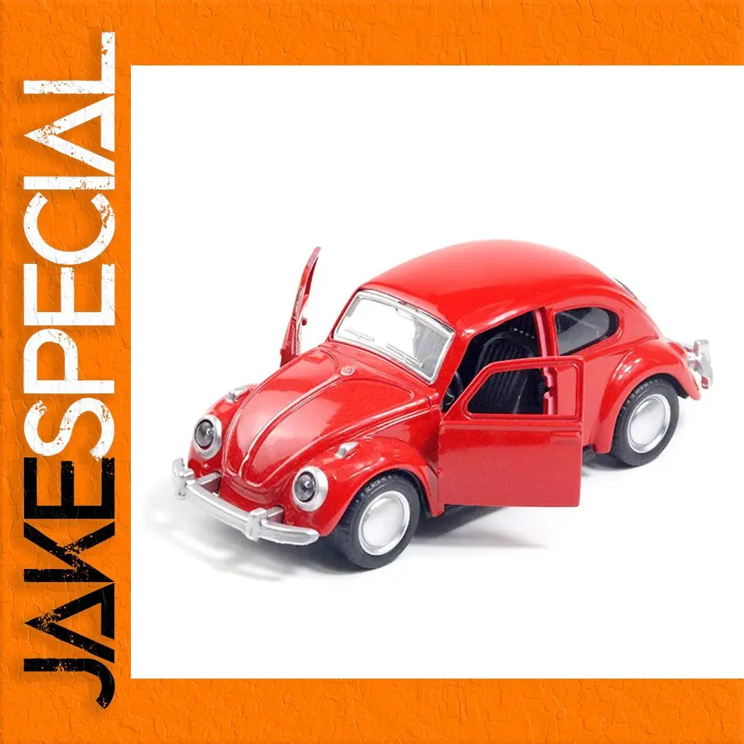 Vibrant Red Classic Beetle Car Model 1 Vibrant Red Classic Beetle Car Model