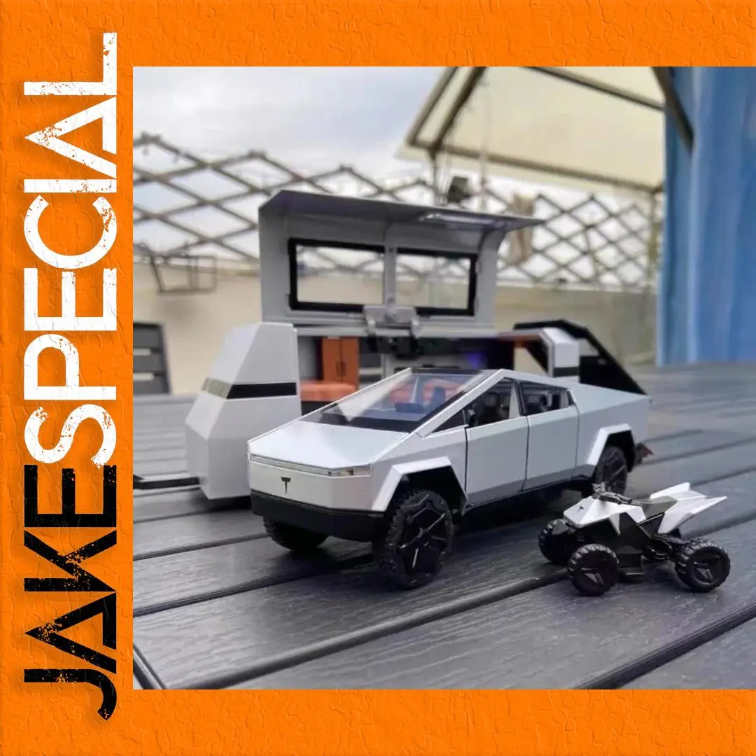 Tesla Cybertruck 1:32 Diecast Model with Effects 1 Tesla Cybertruck 1:32 Diecast Model with Effects