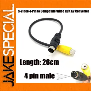 S-Video to Composite RCA AV Converter Cable
