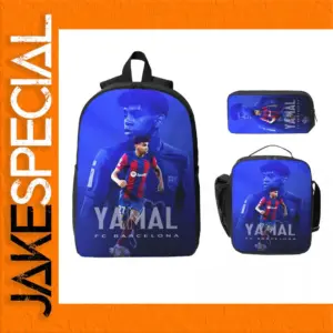 Football Star Backpack Set with Lunch Box