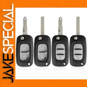 Renault Flip Remote Key Shell Case 2006-2016