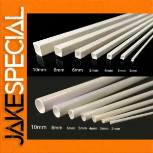 Set of 10 25cm DIY Plastic Rods in Various Diameters