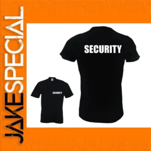Bold Security T-Shirt in Black for All Sizes
