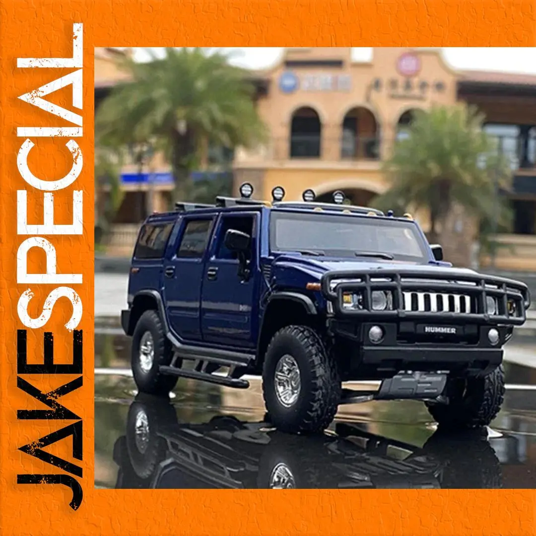 Hummer H2 1:32 Scale Diecast Model Blue 1 Hummer H2 1:32 Scale Diecast Model Blue