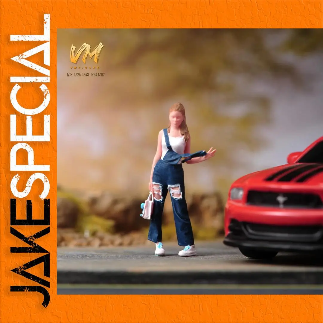 Miniature Doll Figure in Blue Overalls 1 Miniature Doll Figure in Blue Overalls