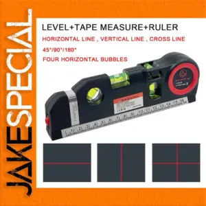 LV02 Laser Level Tool with 3m Tape Measure