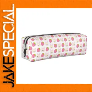 Rilakkuma Leather Pencil Case with Zipper Closure