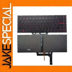 MSI Compatible Laptop Keyboard Black Red Accents