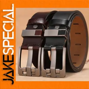 Men's Genuine Leather Belt in Black & Brown