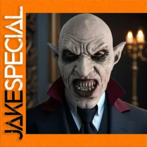 Nosferatu Vampyre Demon Horn Full-Face Mask