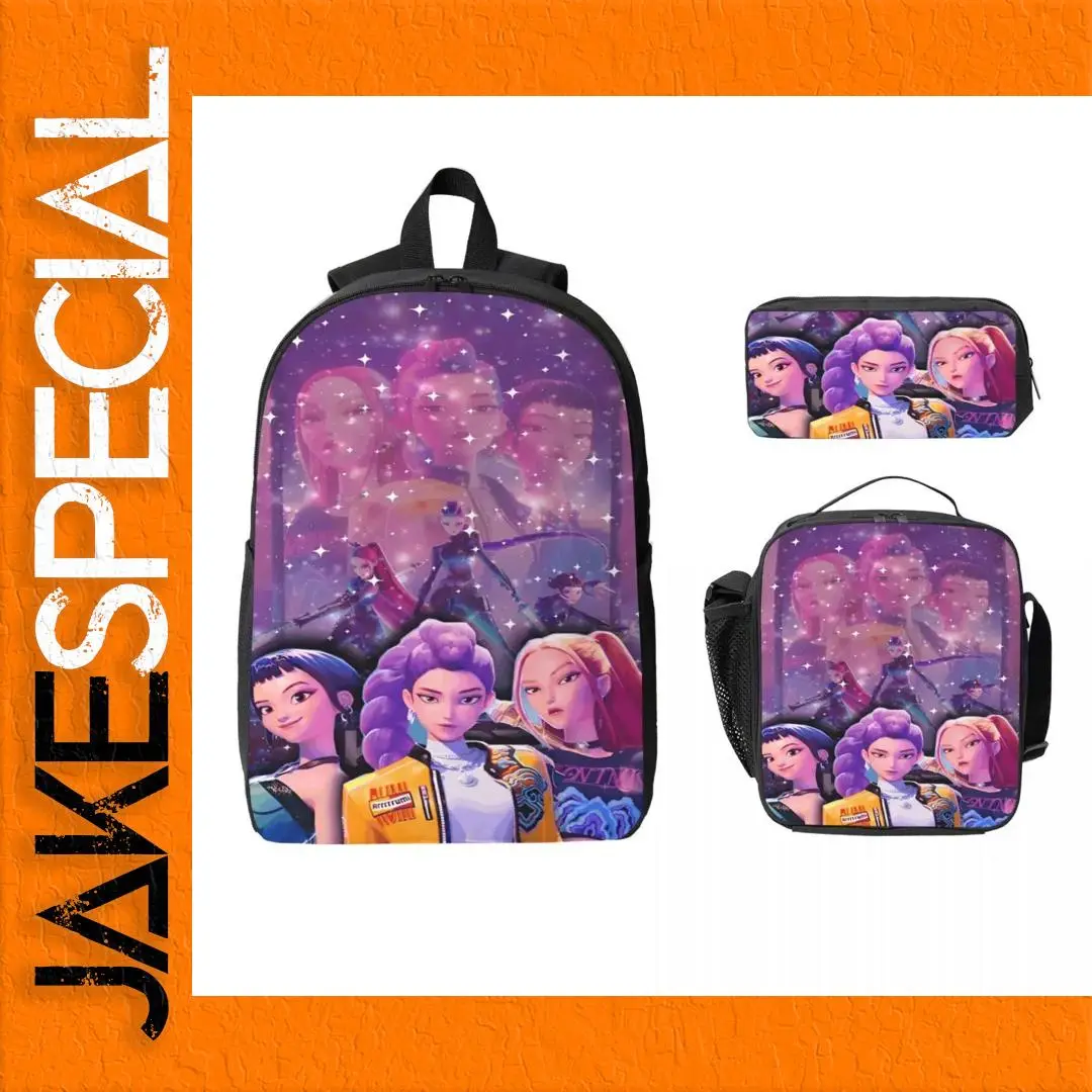 Kpop Demon Hunters Backpack Set with Lunch Box 1 Kpop Demon Hunters Backpack Set with Lunch Box