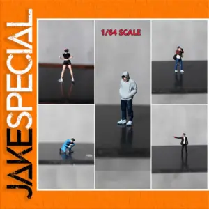 1:64 Scale Pink Helmet Motorcycle Girl Figure