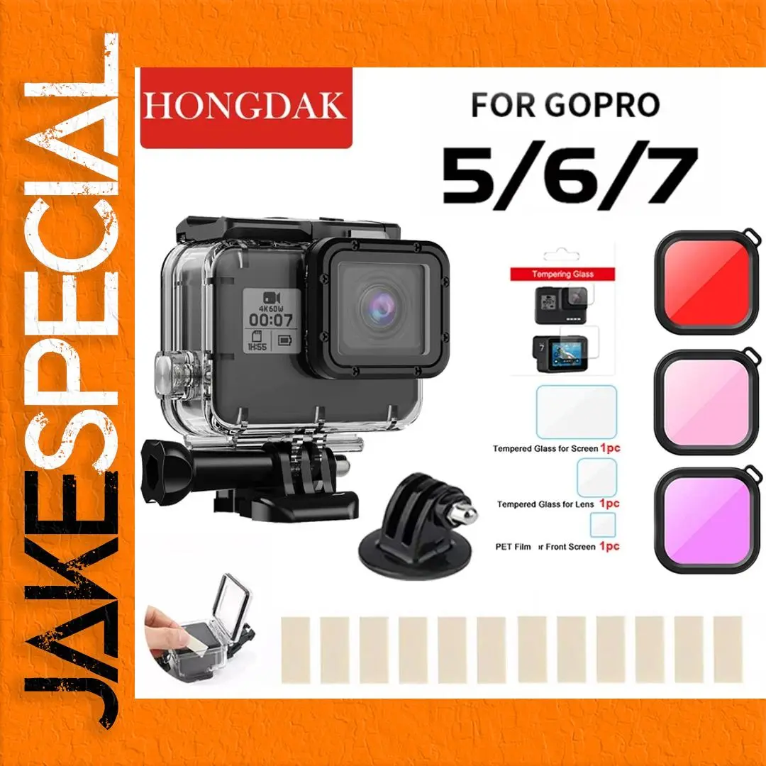 GoPro Waterproof Housing Case for Hero 5, 6, 7 1 GoPro Waterproof Housing Case for Hero 5, 6, 7