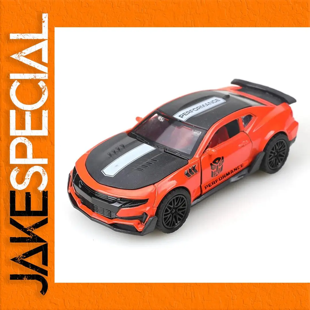 Alloy Metal Sports Car SWAT Orange Model 1 Alloy Metal Sports Car SWAT Orange Model