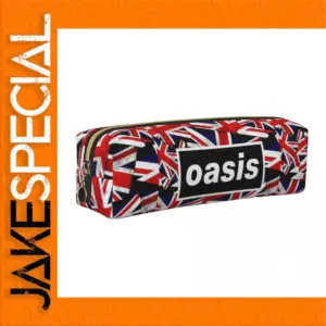 Union Jack Leather Pencil Case with Gold Zipper