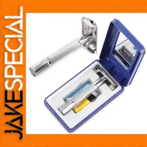 Men's Stainless Steel Straight Razor with 10 Blades